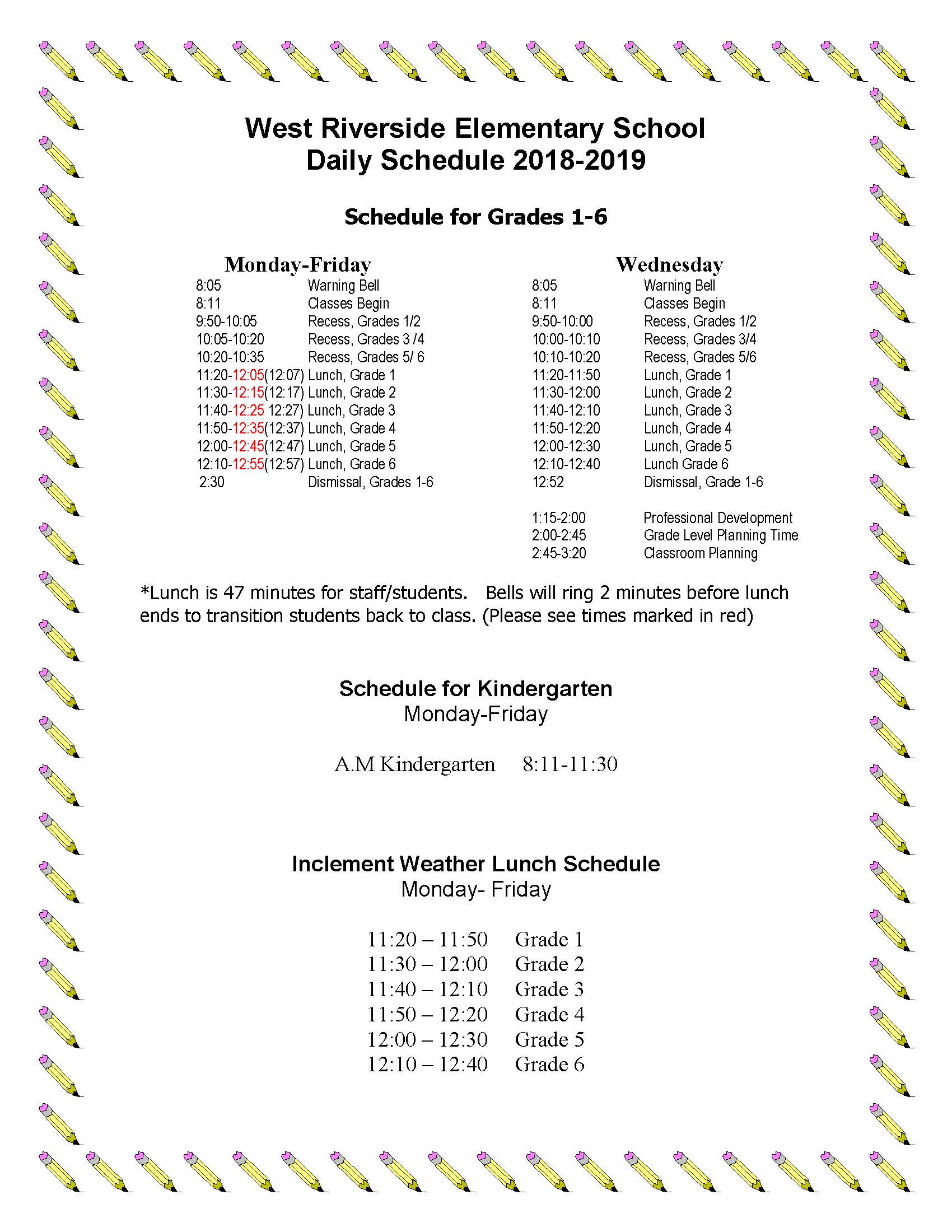 Bell Schedule